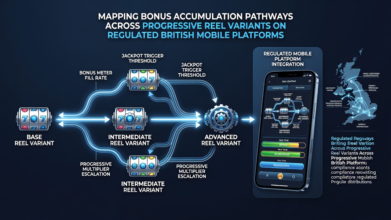 Diagram illustrating bonus pathways across different progressive reel variants on mobile interfaces