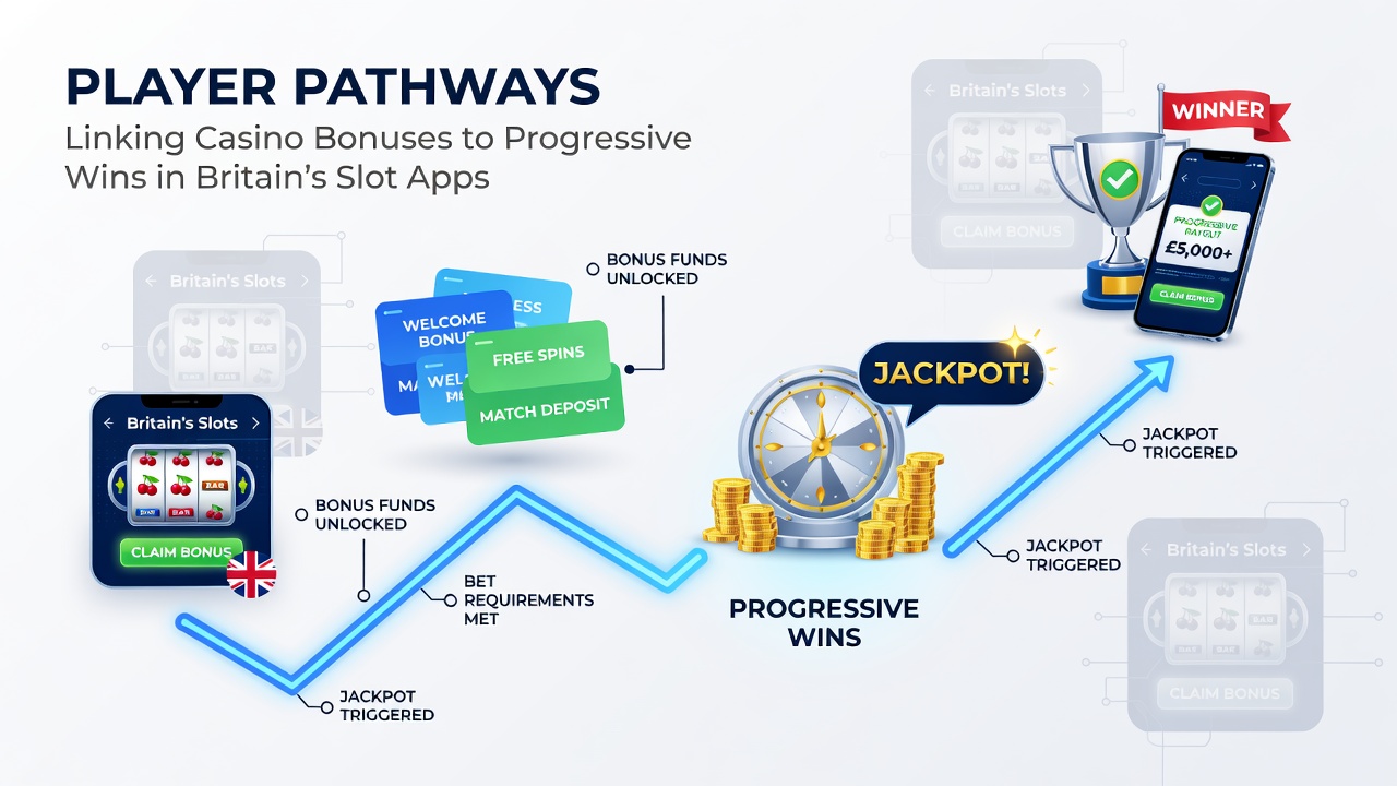 Mobile slot interface demonstrating bonus to progressive jackpot pathway