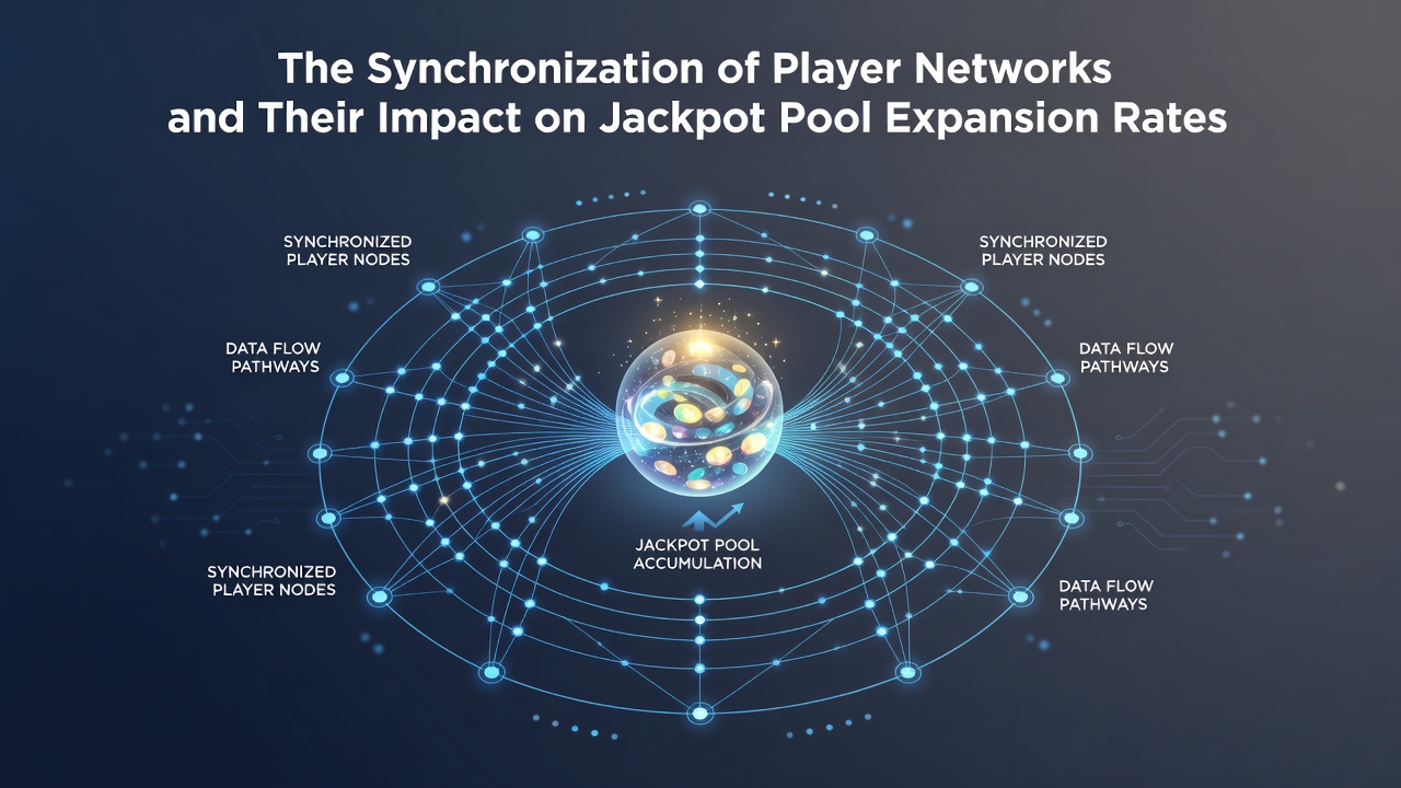 Illustration of interconnected player networks influencing progressive jackpot growth across multiple gaming platforms